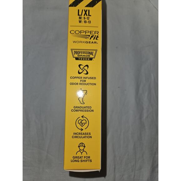 Copper Fit Work Gear Compression Socks S/M Mens size 6-9 Womens 7-10 - Picture 3 of 4